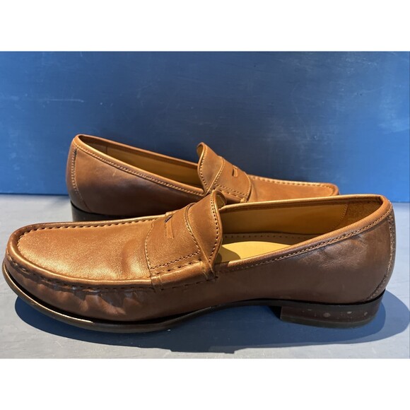Cole Haan grand OS mens size 9 M leather penny loafer Shoe Slip On Brown C22771 - Picture 5 of 10